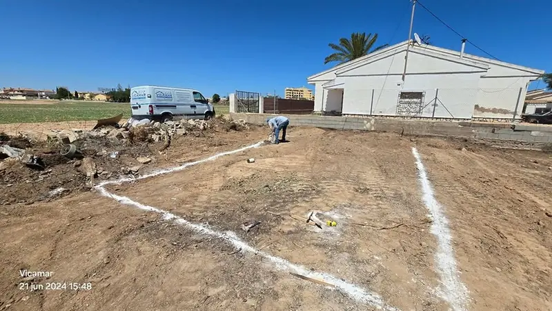 Desbroce y replanteo para obra nueva - después